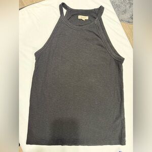 🖤 Madewell Black High-Neck Tank Top (Style F4469)